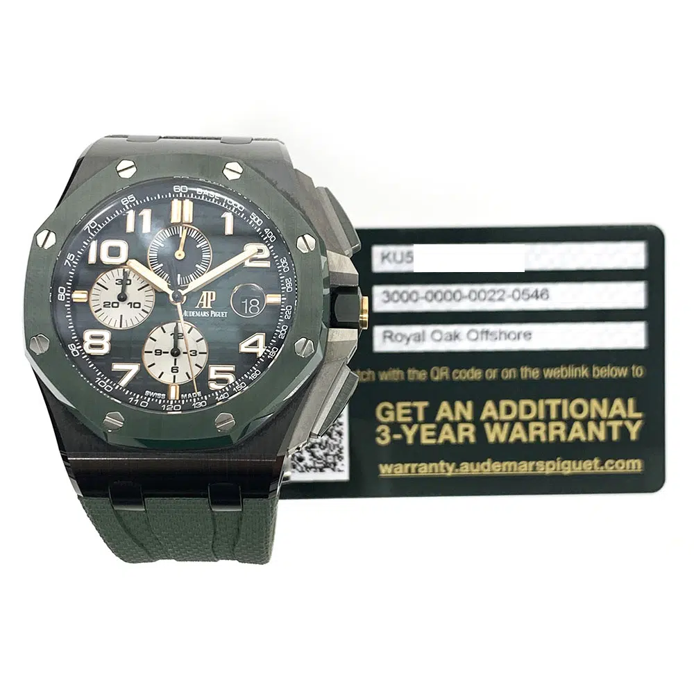 Audemars Piguet Royal Oak Offshore Chrono 26405CE.OO.A056CA.01 Ceramic With Green Rubber Watch – image 2
