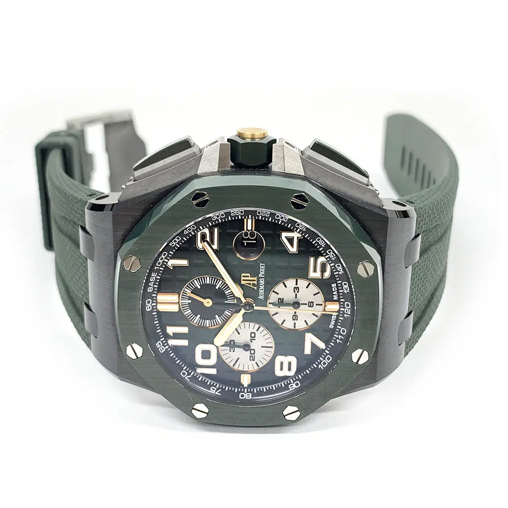 Audemars Piguet Royal Oak Offshore Chrono 26405CE.OO.A056CA.01 Ceramic With Green Rubber Watch – image 3