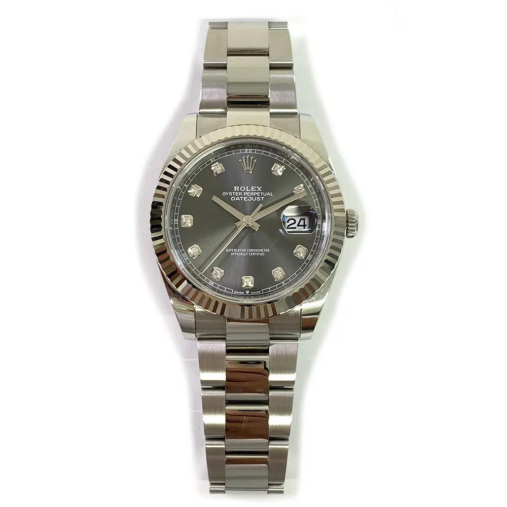 Rolex Datejust 41mm 126334 Stainless Steel Oyster Watch Slate Diamond Dial 2022 – image 3