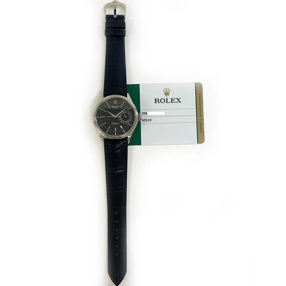 Rolex Cellini Date 50519 39mm White Gold with Black Dial Watch 2016 – image 2