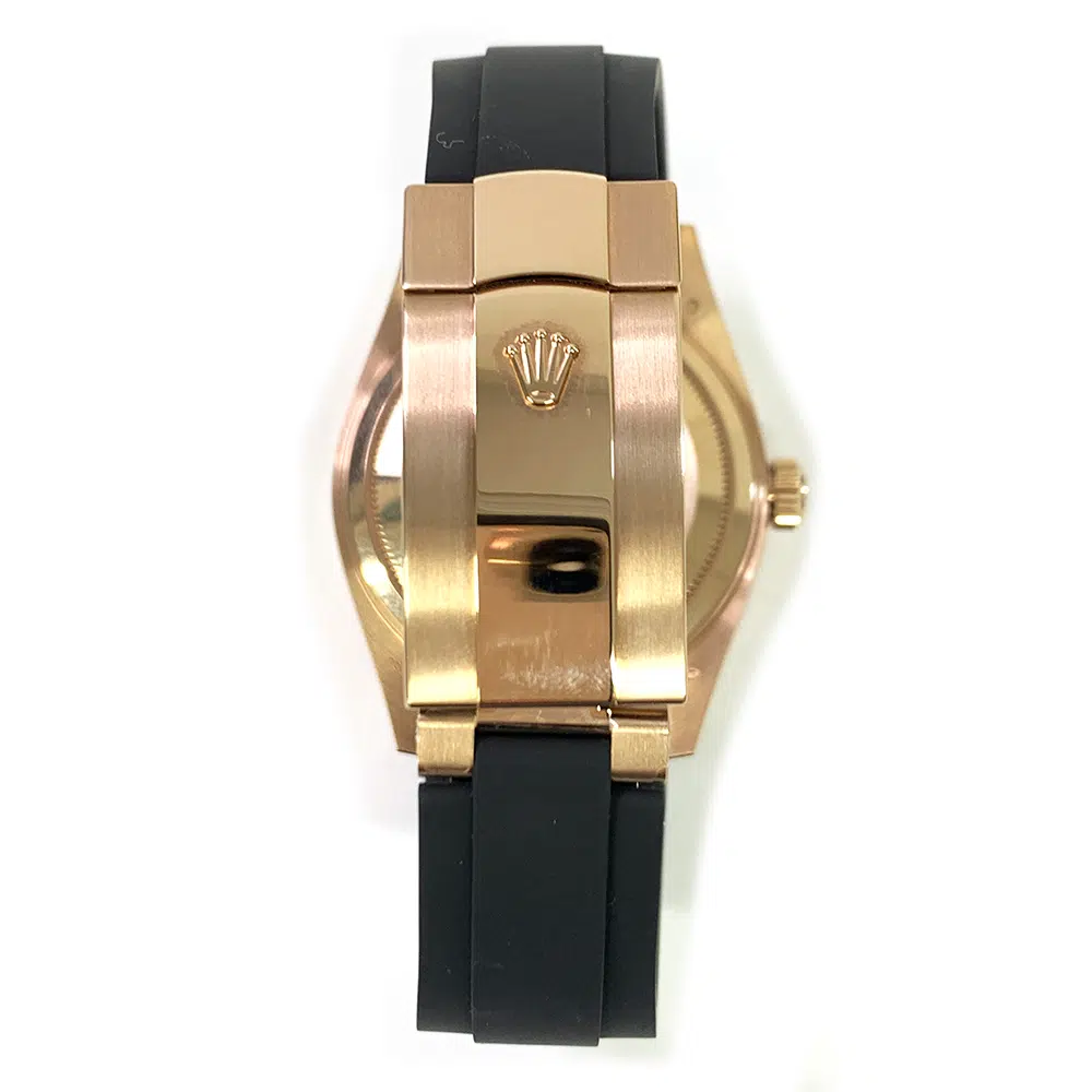 Rolex Sky-Dweller 326235 Rose Gold With Black Rubber Watch Chocolate Dial 2021 MINT – image 5