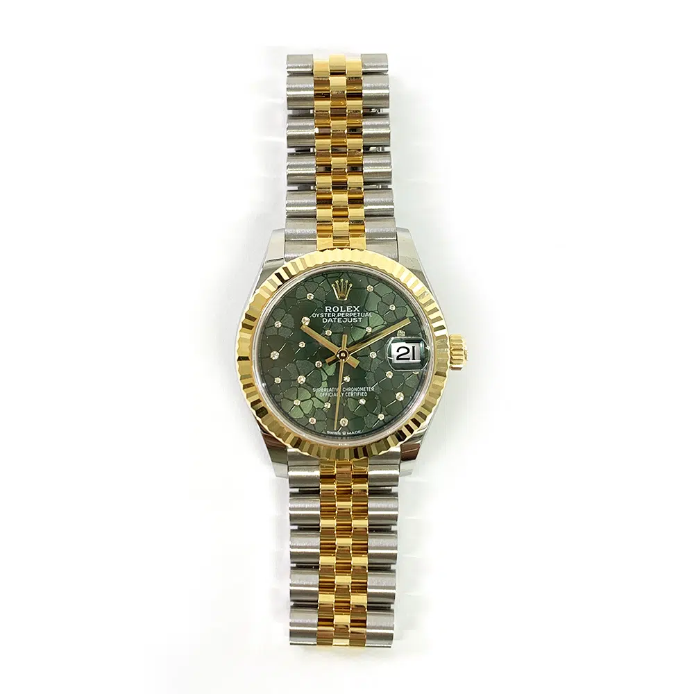 Rolex Datejust 31mm 278273-0032 Steel & Gold Green Flower Diamond Dial Jubilee Watch 2023 – image 3