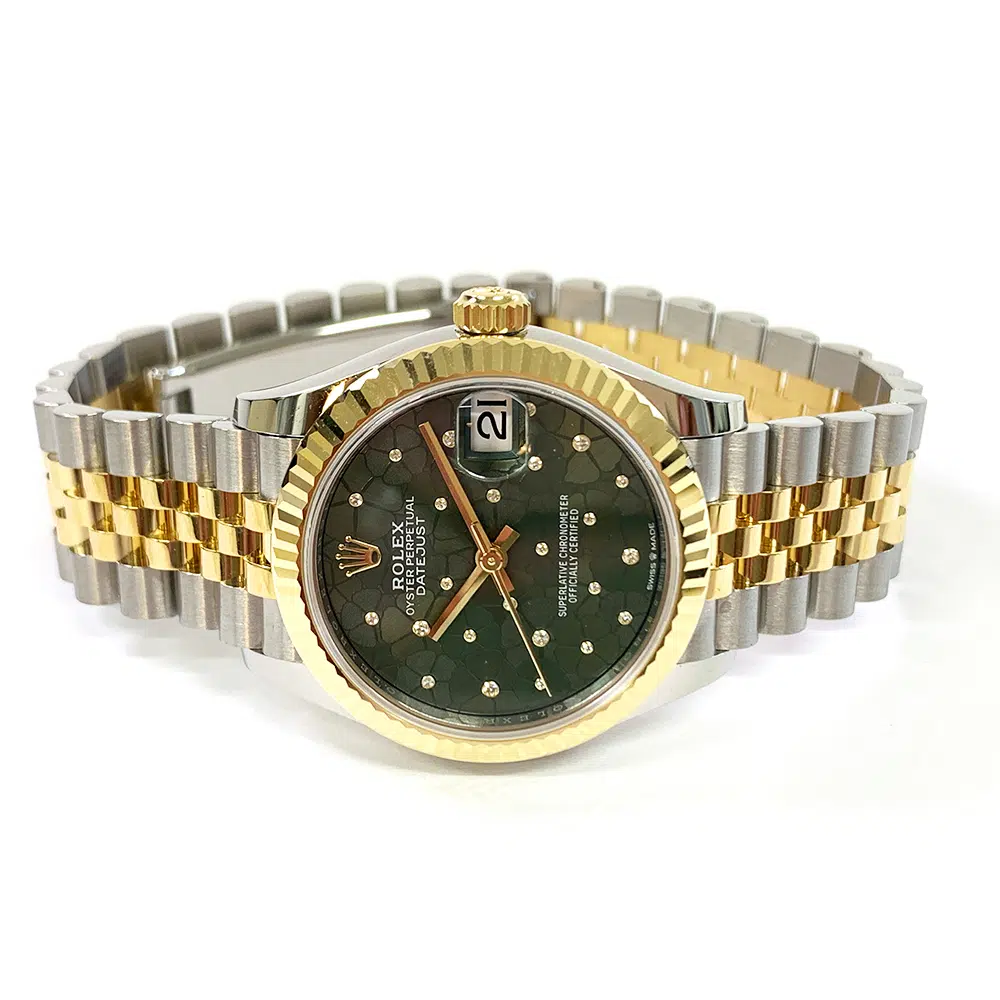 Rolex Datejust 31mm 278273-0032 Steel & Gold Green Flower Diamond Dial Jubilee Watch 2023 – image 4