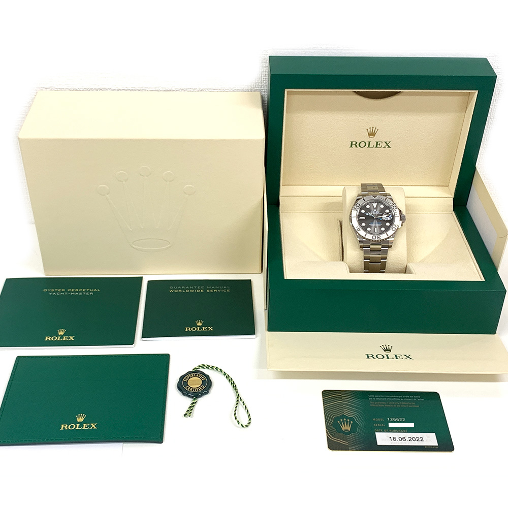 Rolex Yacht-Master 40mm Oyster 126622 Men's Watch Stainless Steel and Platinum Slate Grey Dial 2022