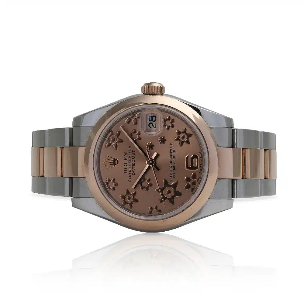 Rolex Datejust 31mm 178241 Steel & Pink Gold Watch Pink Flower Dial – image 6