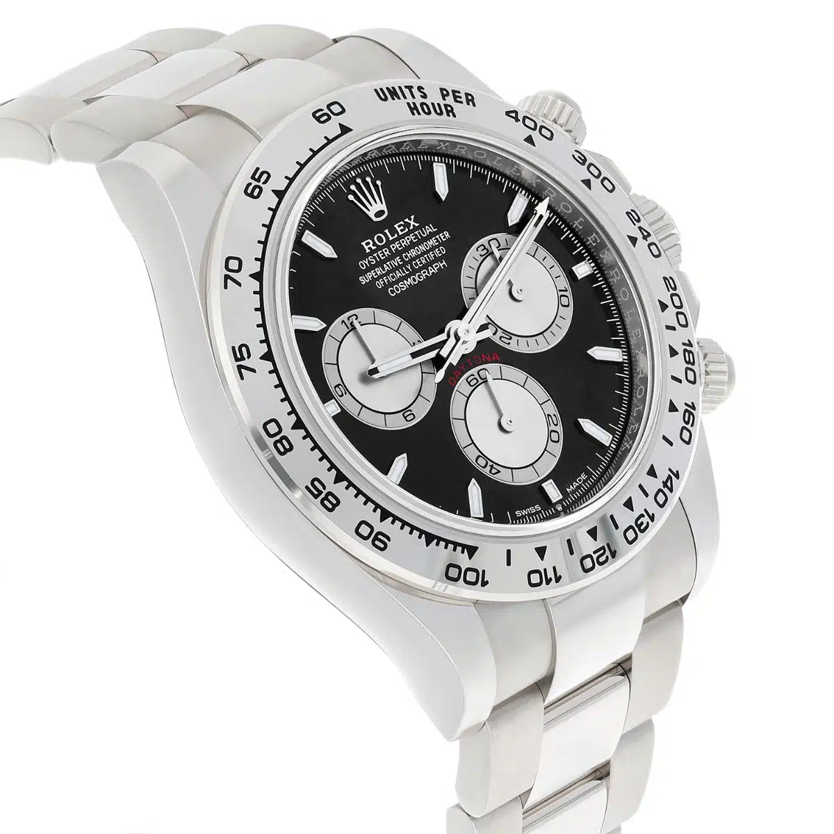Rolex Cosmograph Daytona 18k White Gold Watch Black Dial “Baby LeMans” 126509 – image 5