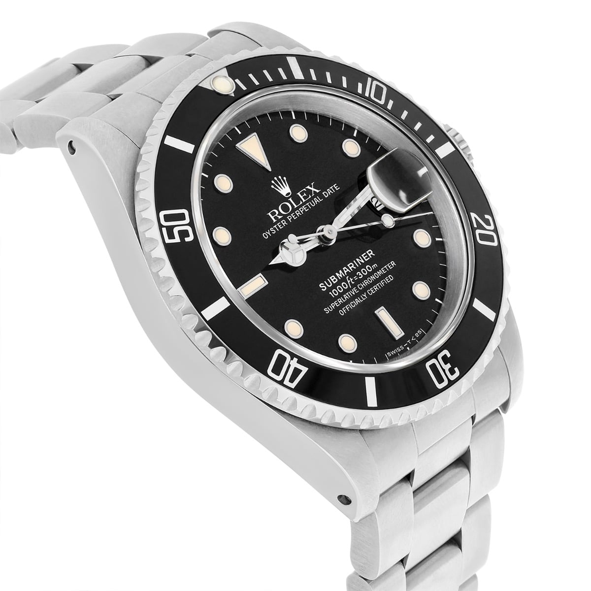 Rolex Men's Submariner Date 16610 Stainless Steel 40MM Black Dial Circa 1989 Papers