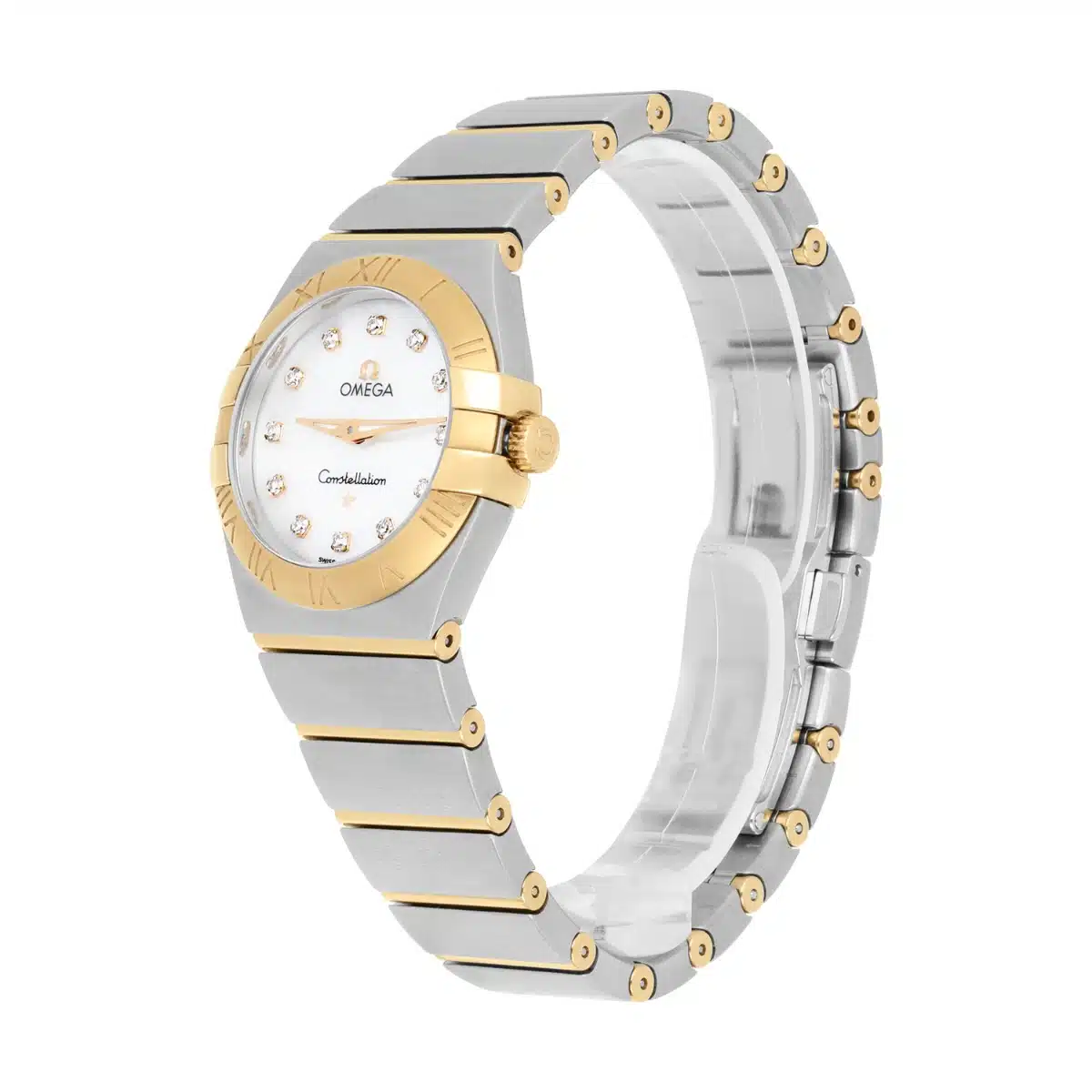 Omega Constellation 123.20.27.60.55.004 White MOP Diamond 27mm Ladies Watch – image 4