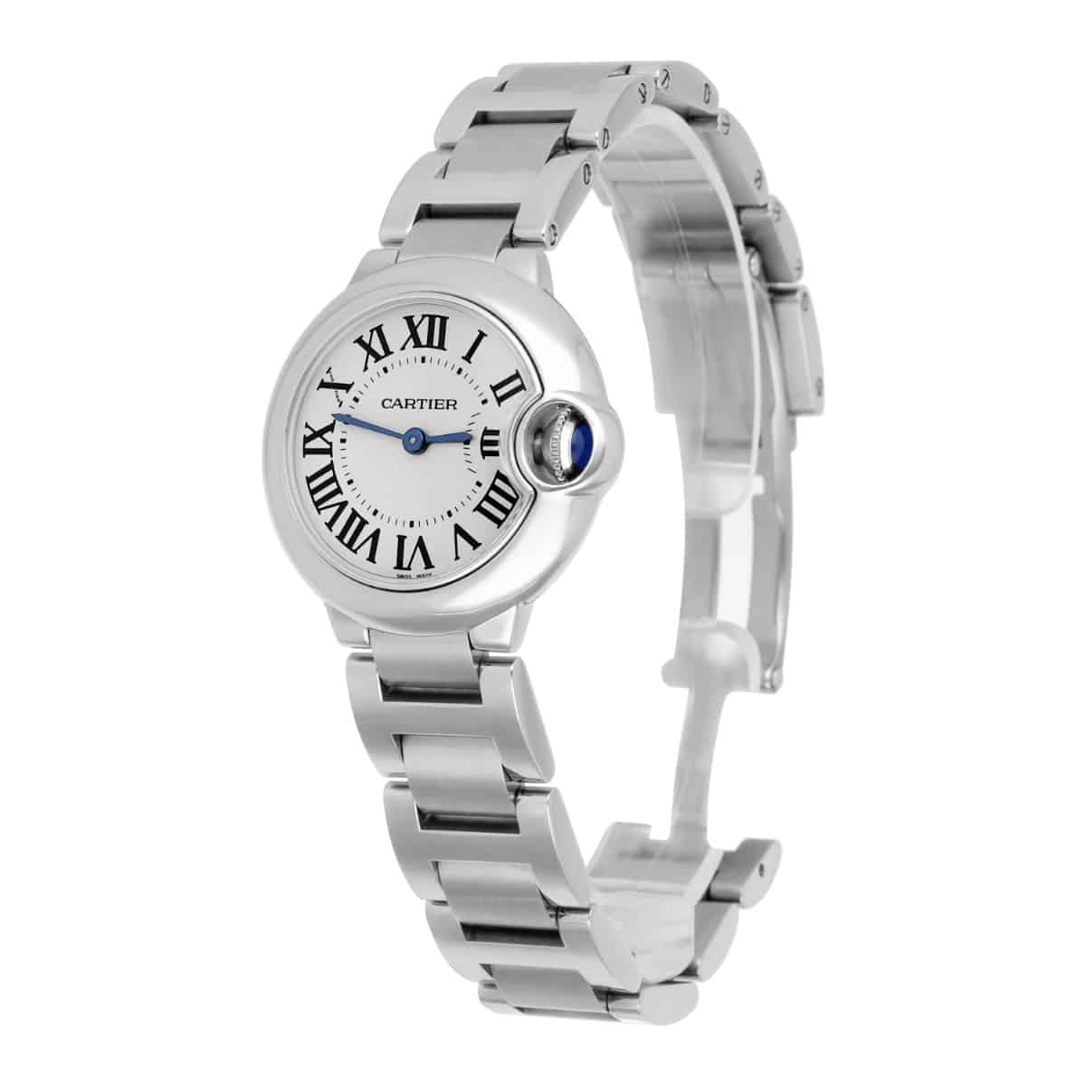 Cartier Ballon Bleu Silver Dial Quartz Stainless Steel Ladies Watch W69010Z4