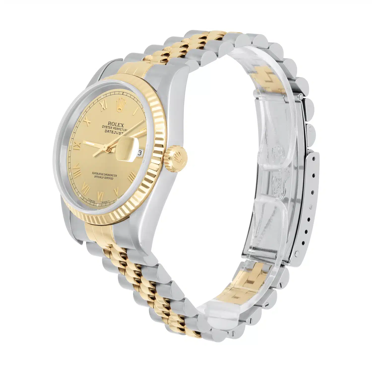 Rolex Datejust 36mm Two Tone Champagne Roman Dial Jubilee 16233 Circa - 1995 – image 3