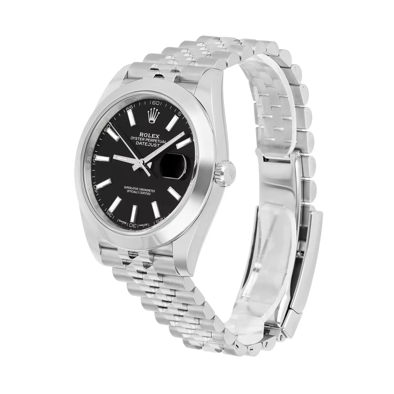 Rolex Datejust 41 Steel Black Index Dial Mens Watch Jubilee Band 126300 – image 4