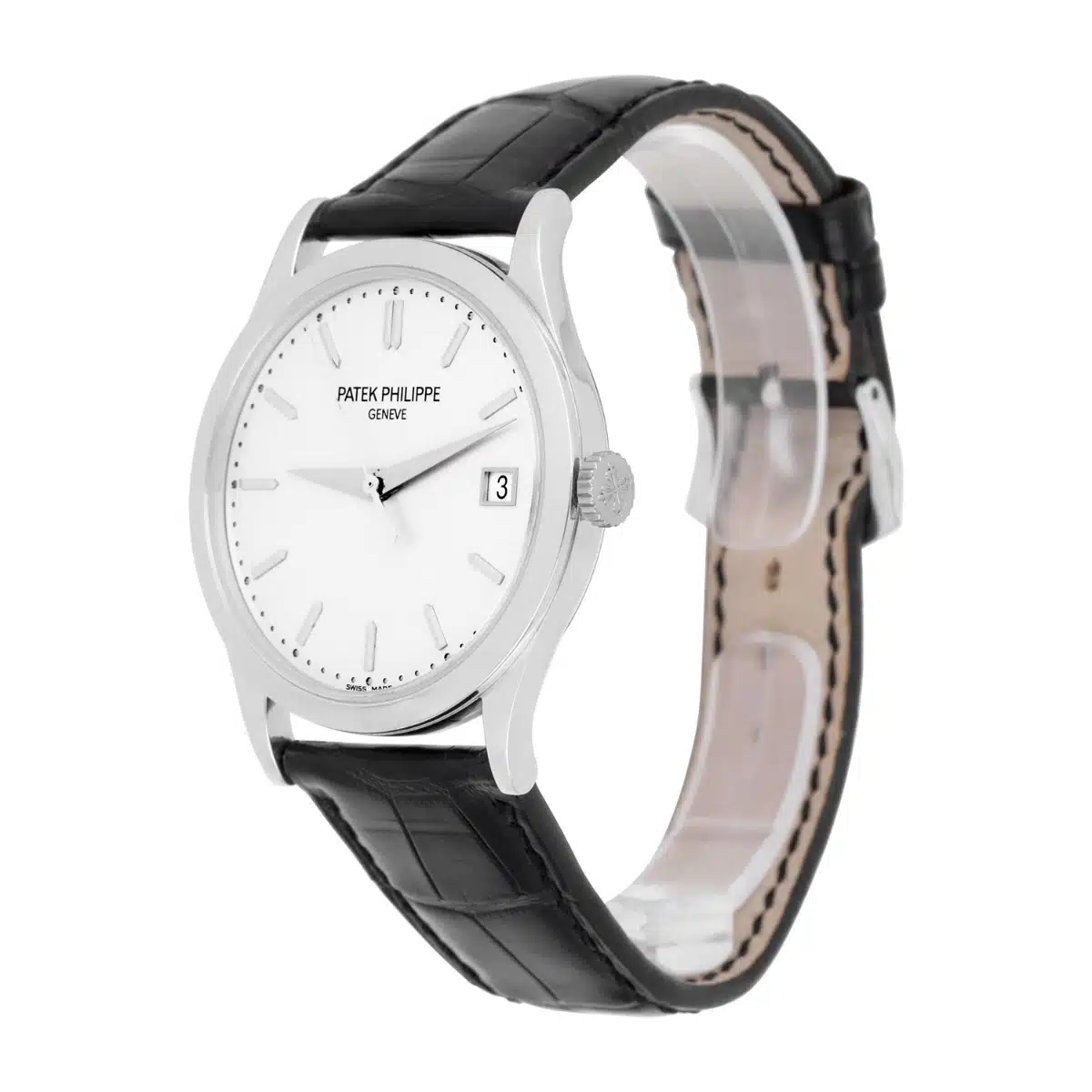 Patek Philippe Calatrava 5296G-010 White Gold, Black Leather Strap Box/Papers – image 4