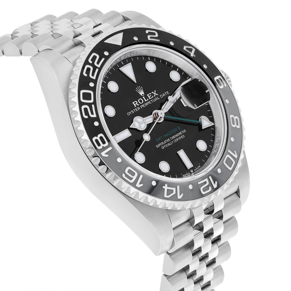 Rolex GMT-Master II 40mm 126710GRNR-0003 Jubilee Stainless Steel Watch Black Dial 2024