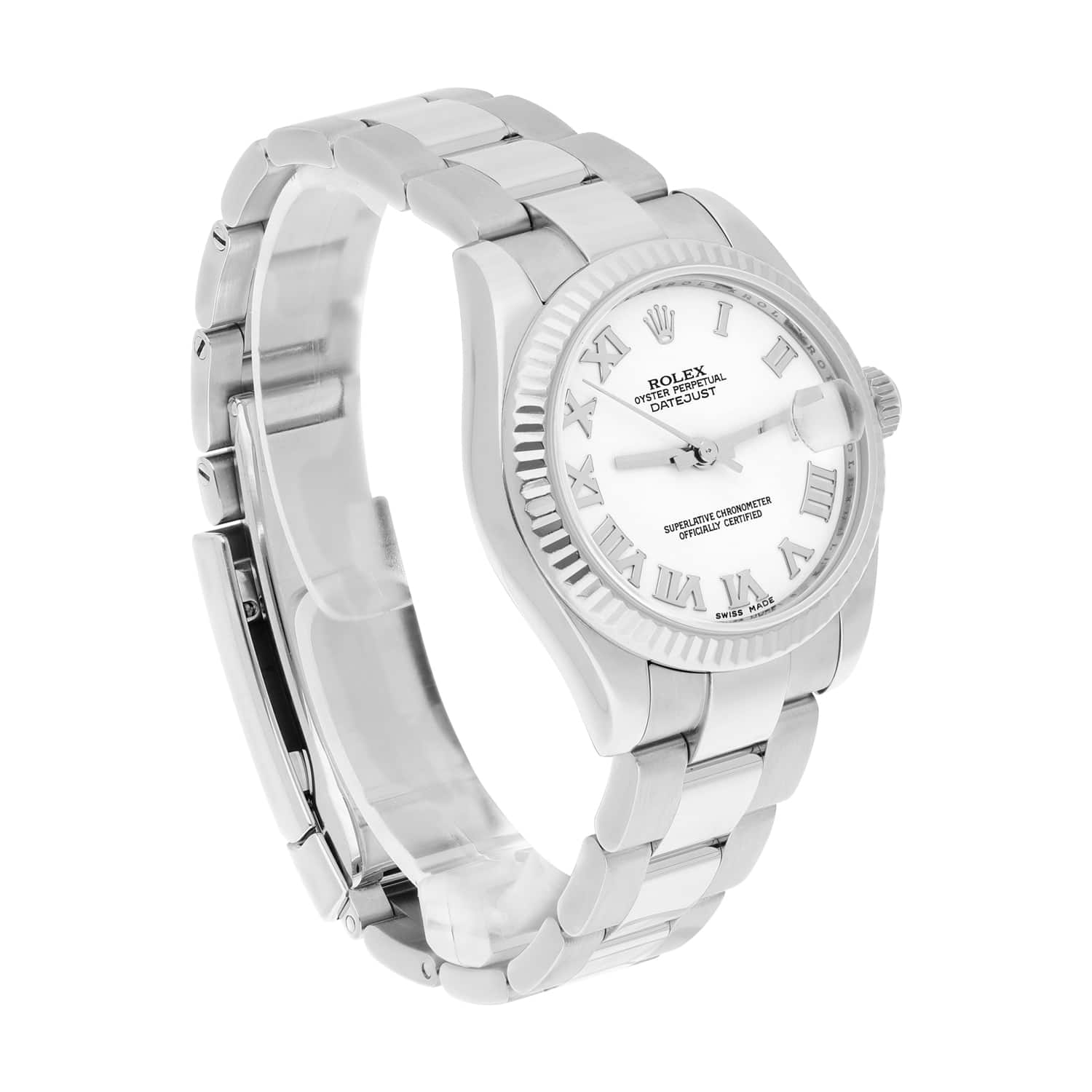 Rolex Lady-Datejust 31mm Stainless Steel White Roman Dial 178274 Oyster