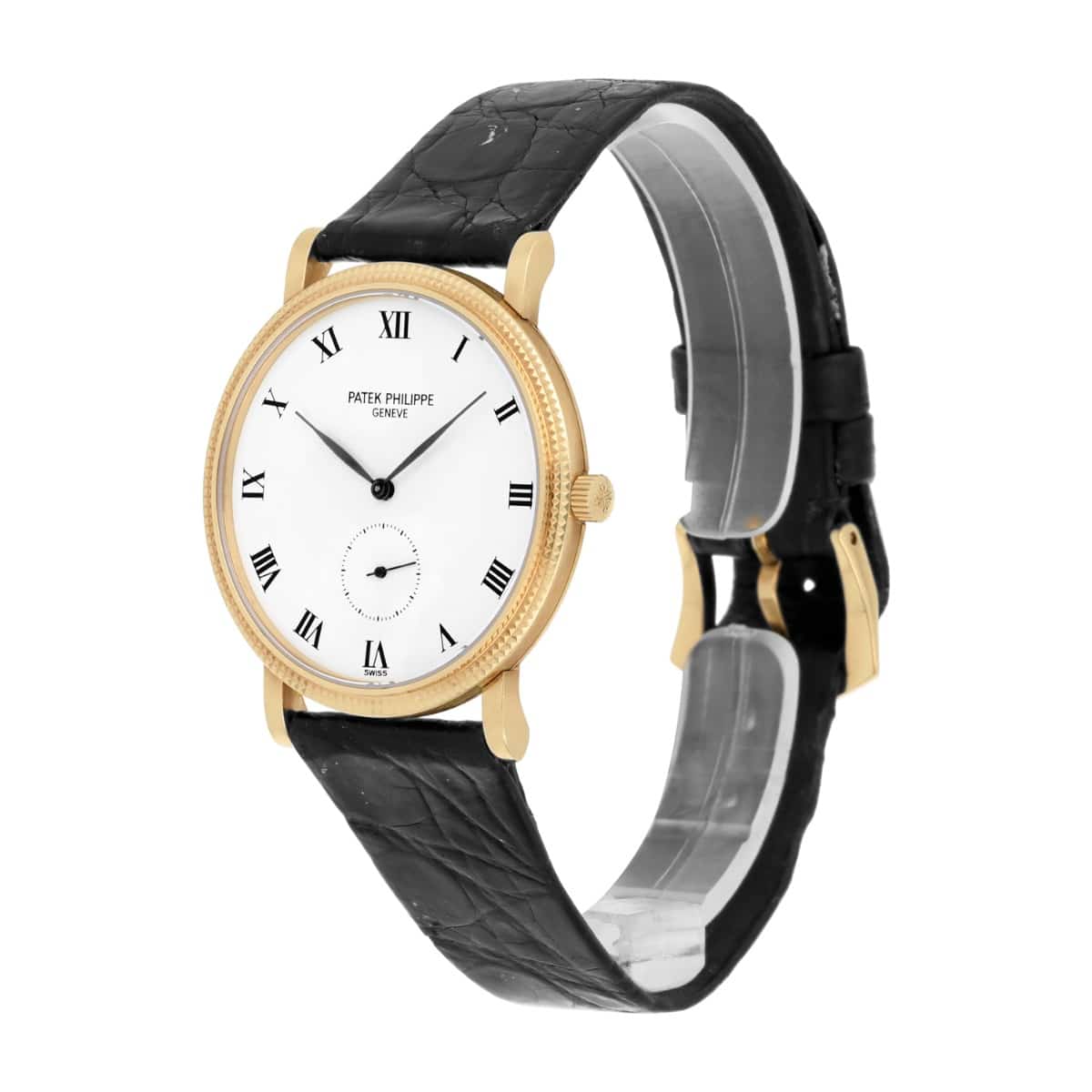 Patek Philippe 18K Yellow Gold 33mm Calatrava # 3919-J Leather Strap