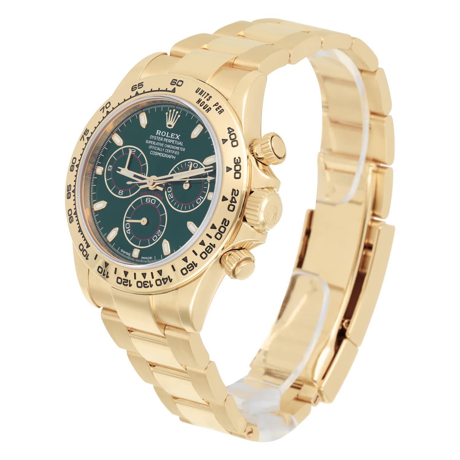 Rolex Daytona Yellow Gold 116508 Green Dial "John Mayer" Dial Complete