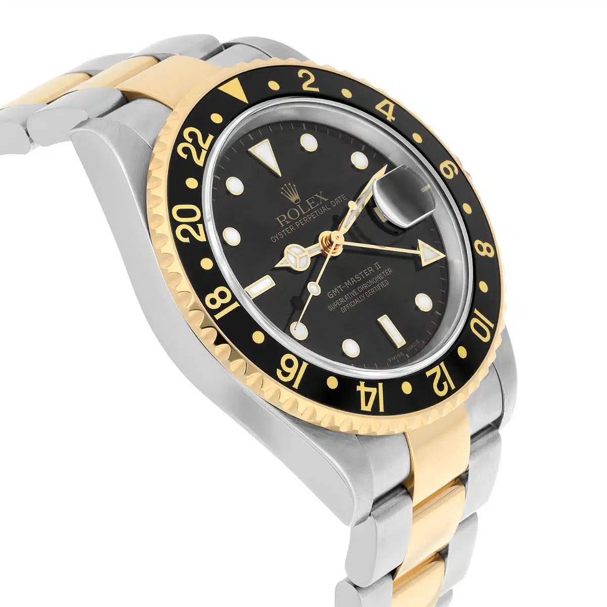 Rolex GMT Master II Black Dial Yellow Gold Steel Mens Watch 16713 - 2008 – image 6