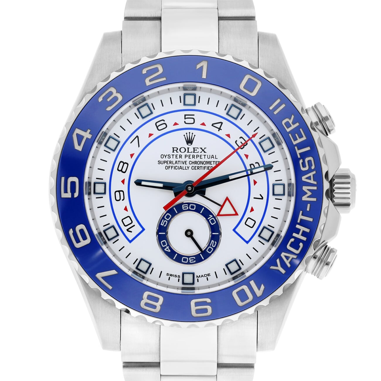 Rolex Yacht-Master II 44mm Oyster Perpetual Ceramic Blue Steel Mens Watch 116680