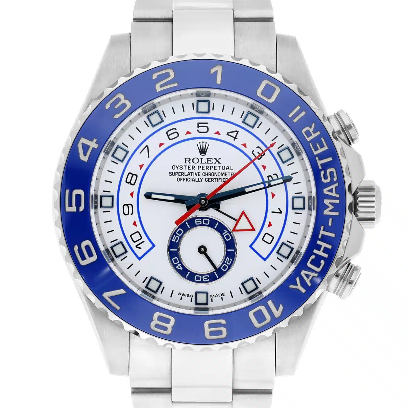 Rolex Yacht-Master II 44mm Oyster Perpetual Ceramic Blue Steel Mens Watch 116680