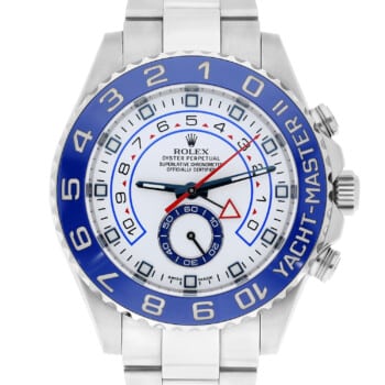 Rolex Yacht-Master II 44mm Oyster Perpetual Ceramic Blue Steel Mens Watch 116680