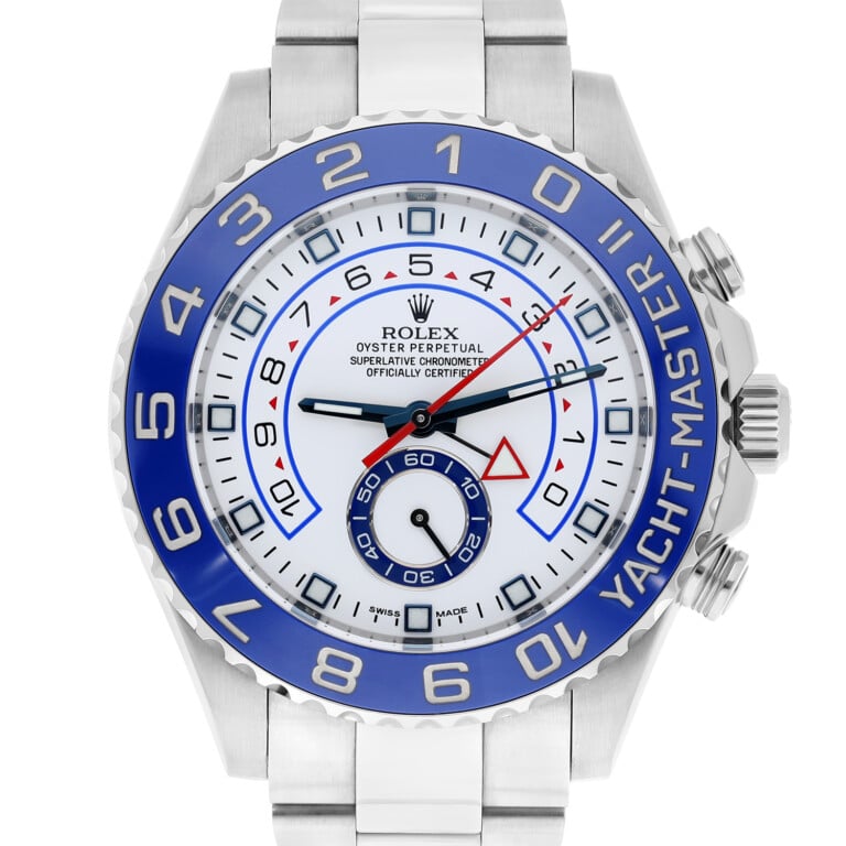Rolex Yacht-Master II 44mm Oyster Perpetual Ceramic Blue Steel Mens Watch 116680