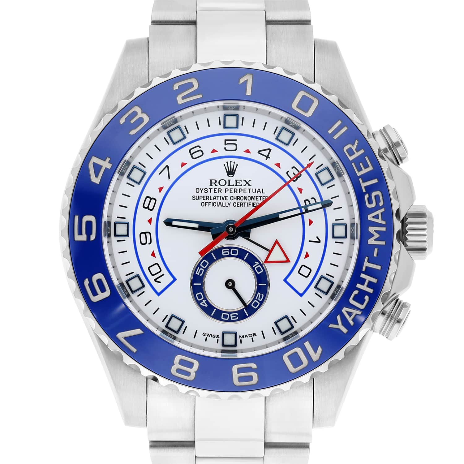 Rolex Yacht-Master II 44mm Oyster Perpetual Ceramic Blue Steel Mens Watch 116680