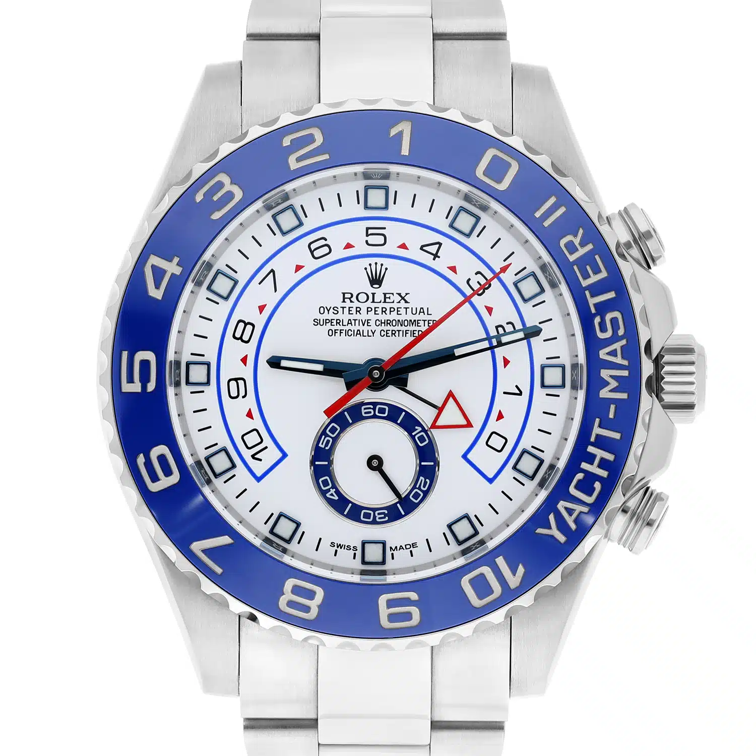 Rolex Yacht-Master II 44mm Oyster Perpetual Ceramic Blue Steel Mens Watch 116680