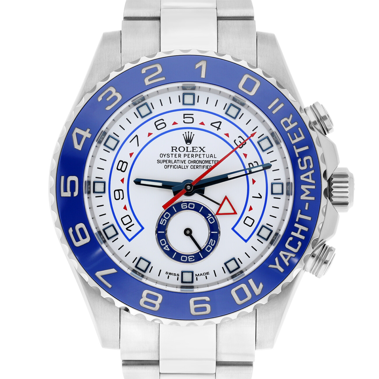 Rolex Yacht-Master II 44mm Oyster Perpetual Ceramic Blue Steel Mens Watch 116680