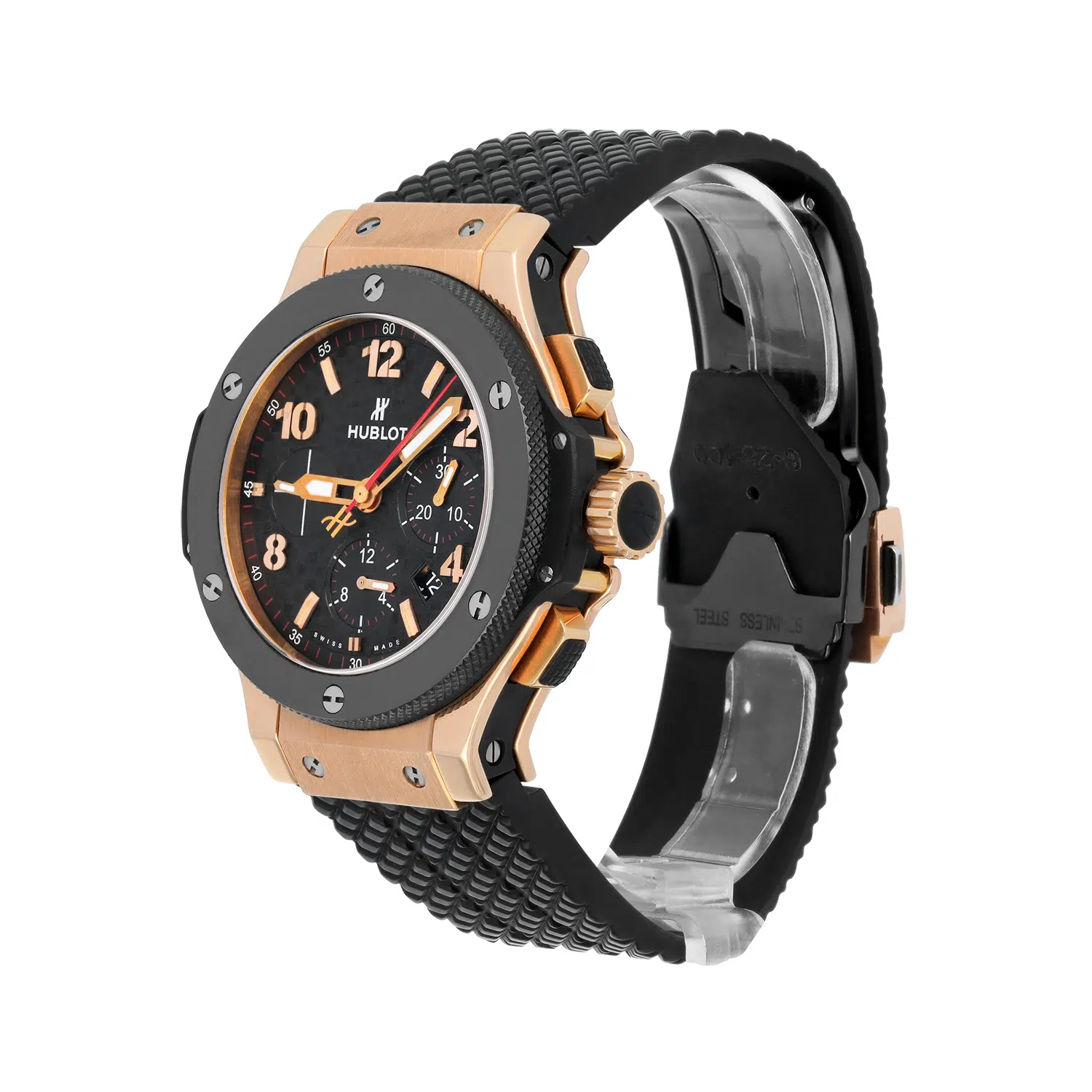 Hublot Big Bang Black 301.PB.131.RX Rose Gold with Black Rubber Watch – image 4