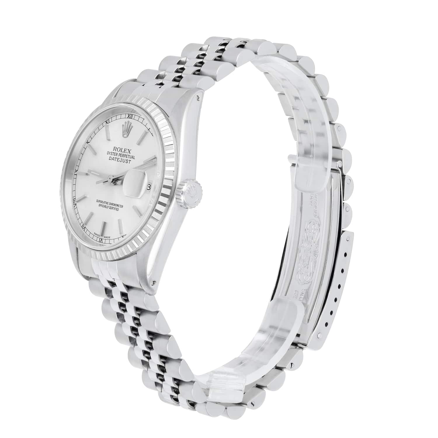 Rolex Datejust 36mm Stainless Steel 16030 Silver RT Index Dial, Circa 1984