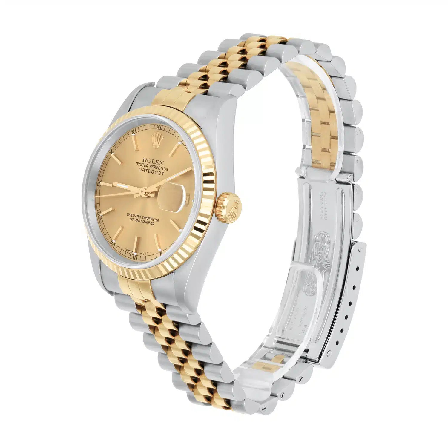 Rolex Datejust 36 Two Tone Champagne Dial Jubilee Band 16233 Circa 1998 – image 3