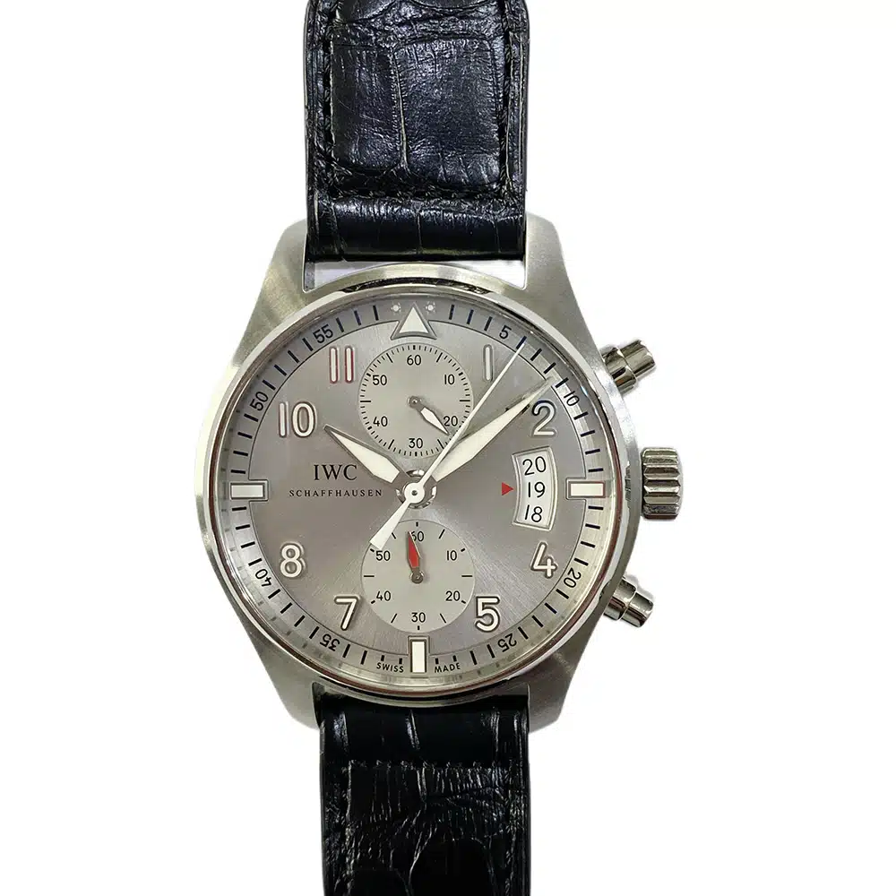 IWC Pilot Spitfire IW387809 Stainless Steel with Black Alligator Leather Watch – image 2