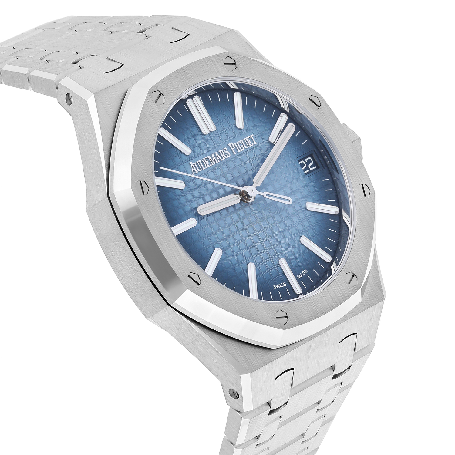 Audemars Piguet Royal Oak 15510BC.OO.1320BC.02 Blue Index Dial White Gold