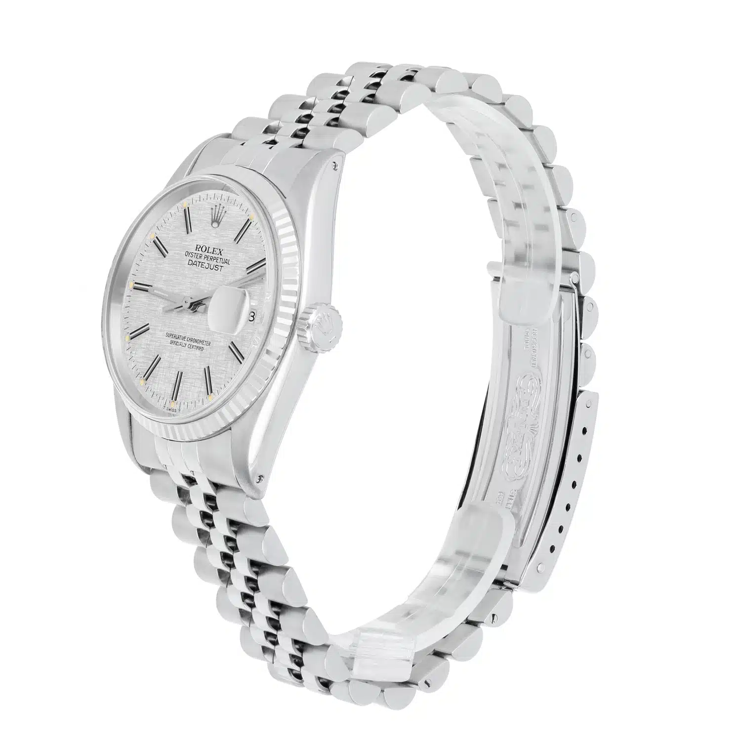 Rolex Datejust 36mm Stainless Steel 16014 Silver Linen Dial, Circa 1987 – image 3