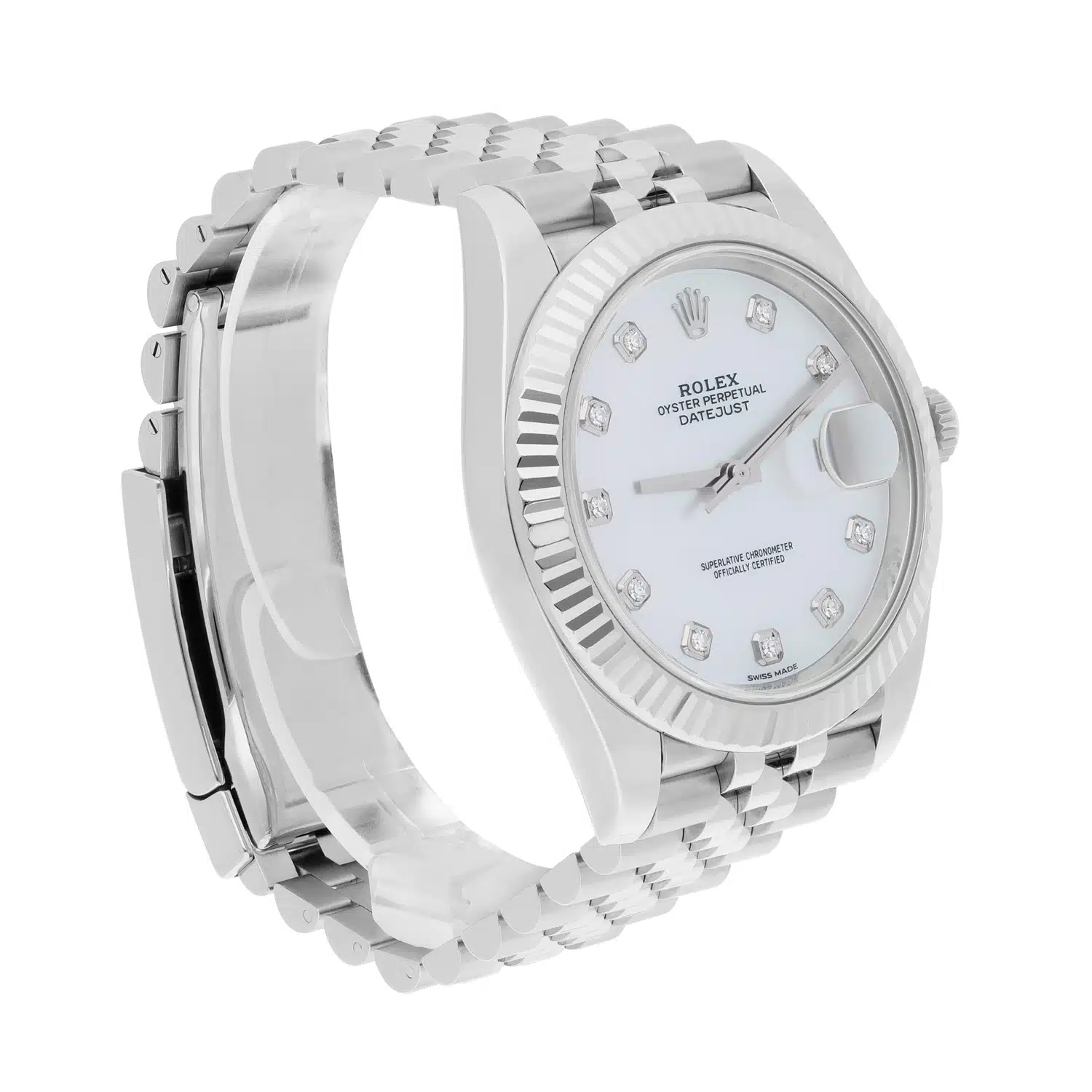 Rolex Datejust 41 Steel/18K White Gold White Mother of Pearl Dial Jubilee 126334 – image 3