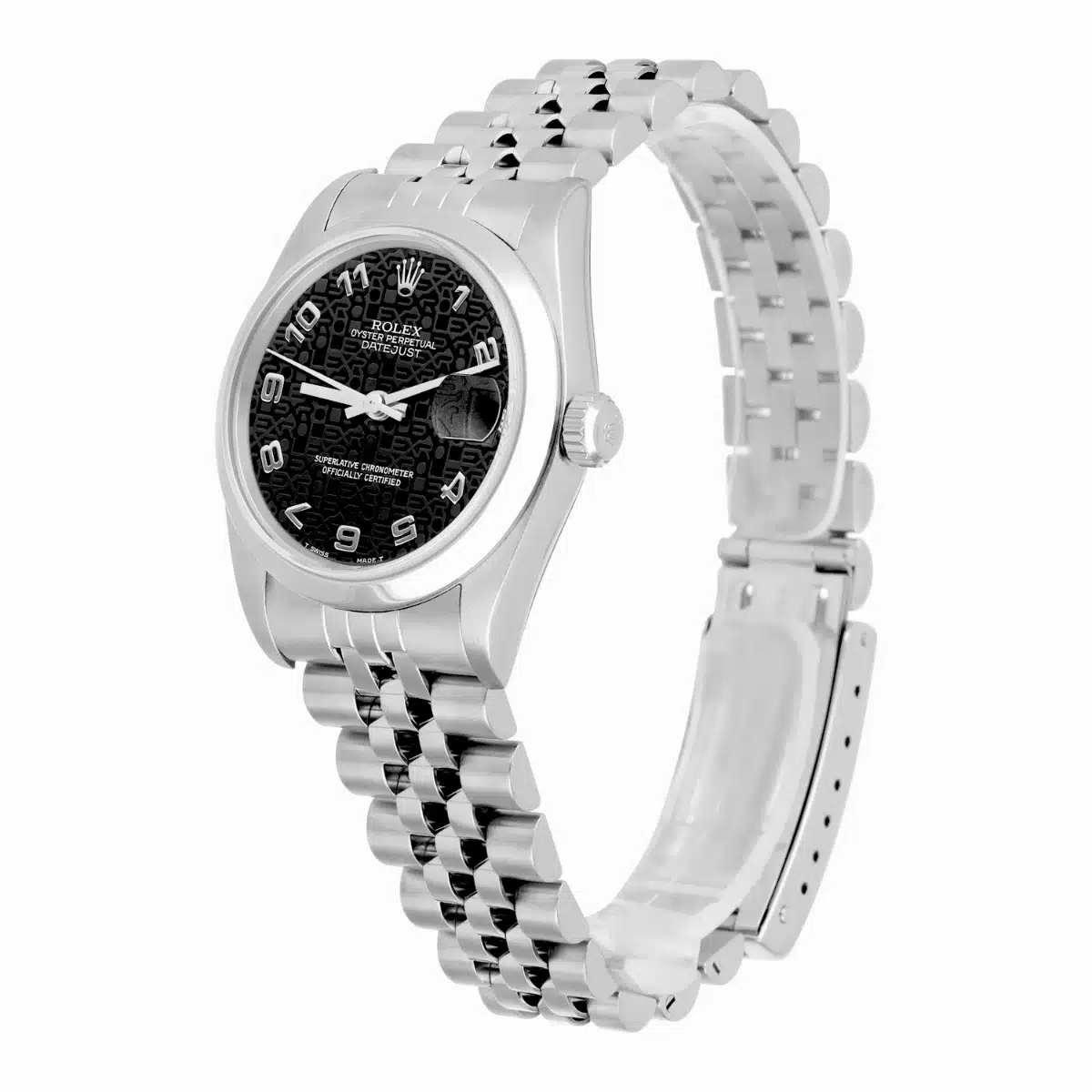 Rolex Datejust 31mm 78240 Black Arabic Dial Stainless Steel Watch Circa 2000 – image 3
