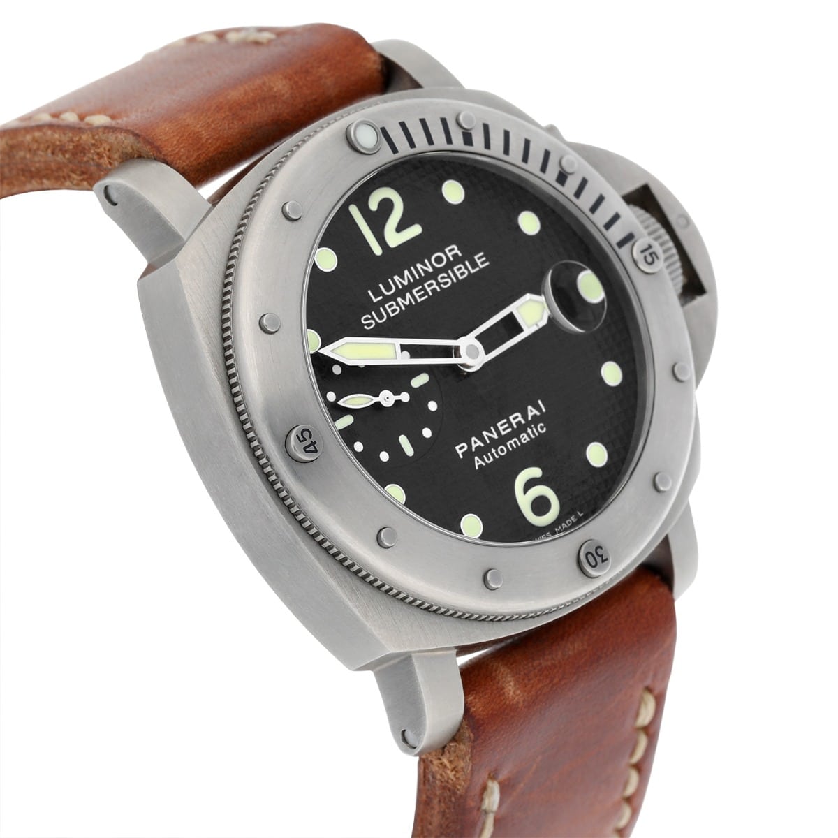 Panerai 44mm Luminor Submersible PAM00025 Date Black Dial Automatic Watch