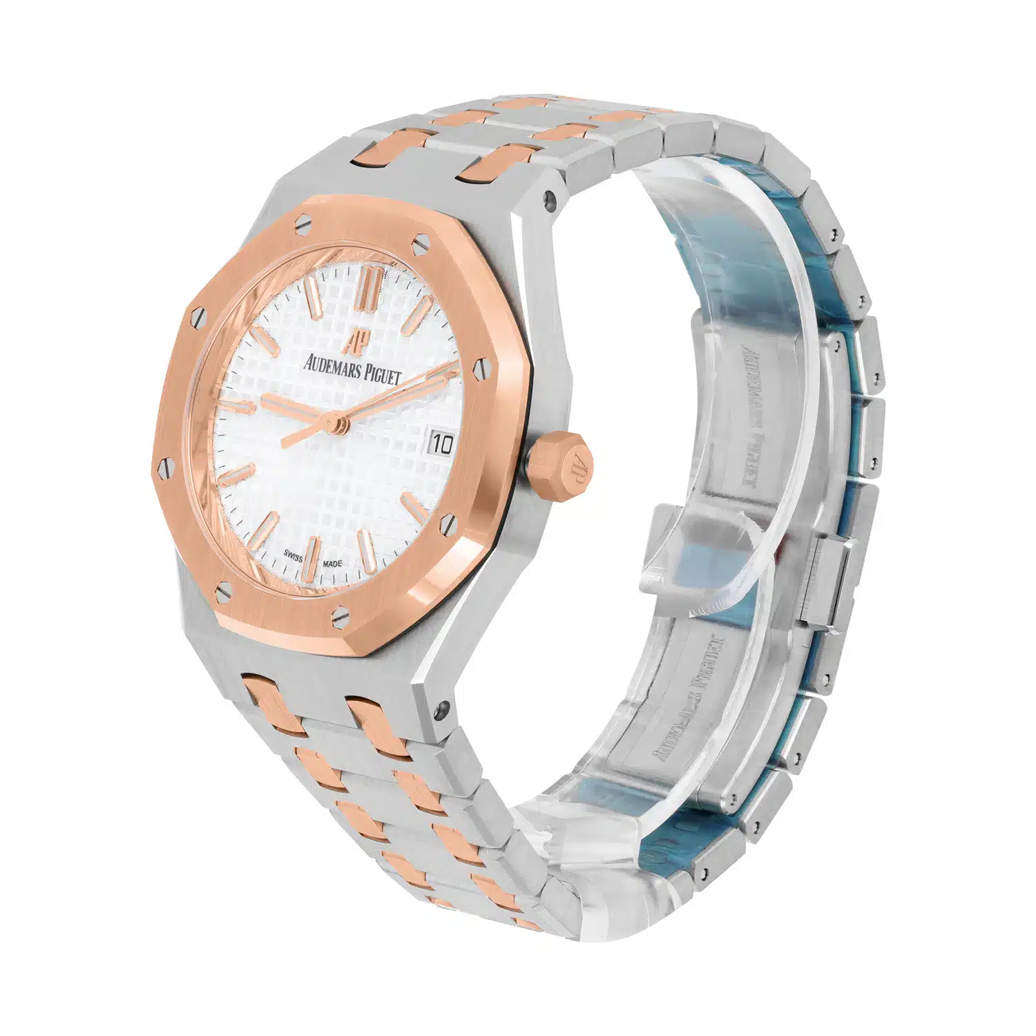 Audemars Piguet Royal Oak 77350SR.OO.1261SR.01 Automatic Silver Dial Stainless Steel and 18kt Rose Gold Watch – image 4