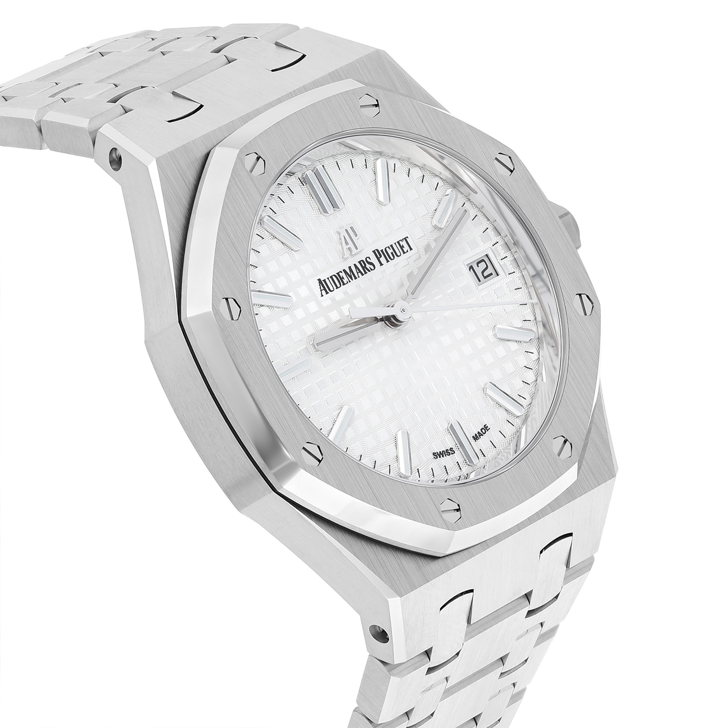 Audemars Piguet Royal Oak Automatic Silver Dial Stainless Steel 34mm Watch Complete 77350ST.OO.1261ST.01