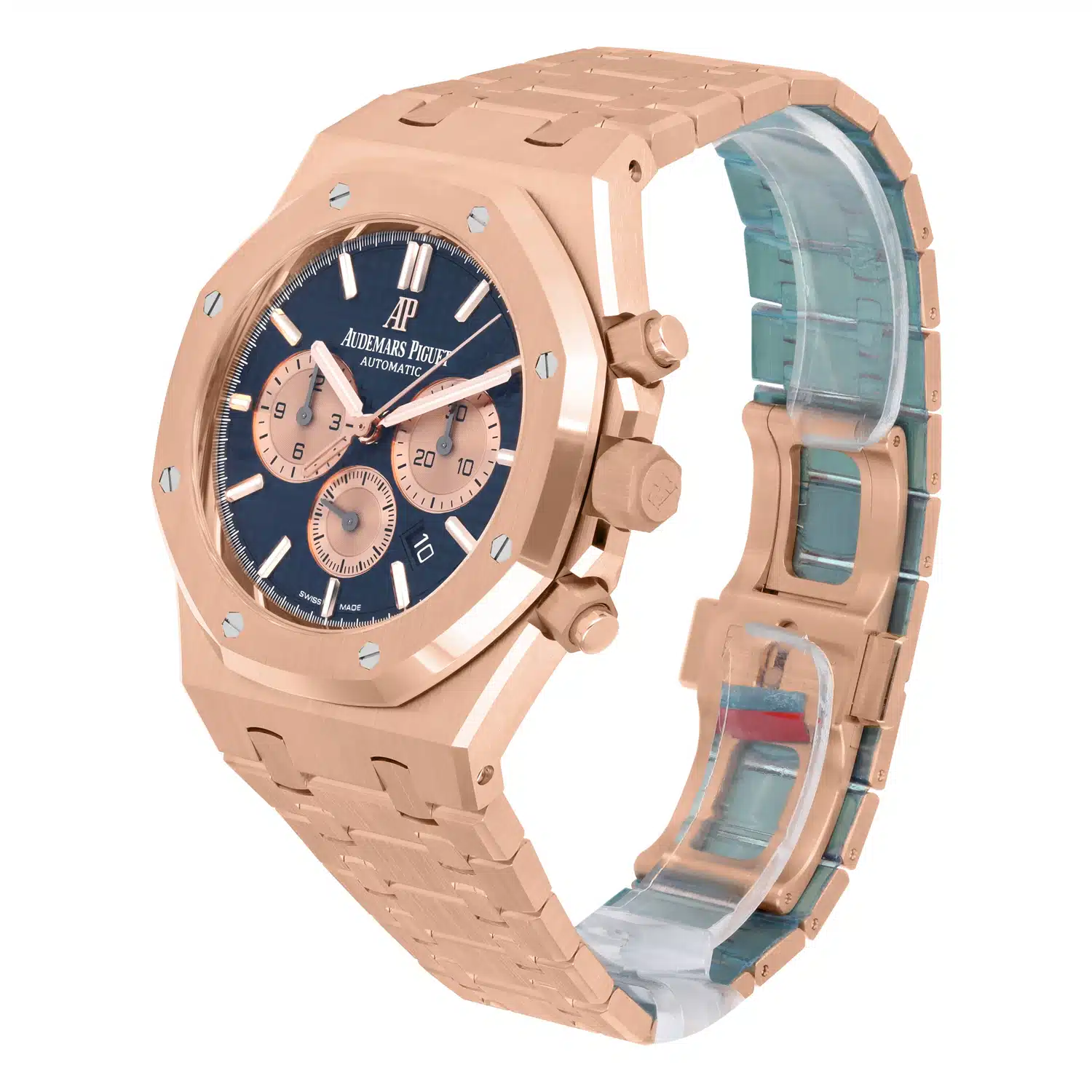 Audemars Piguet Royal Oak Chronograph Blue 26331OR.OO.1220OR.01 Rose Gold Watch – image 4