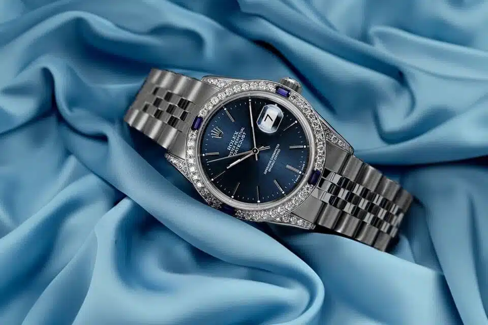 Rolex Datejust 31 Blue Index Dial Sapphire & Diamond Steel Watch 68274 – image 4