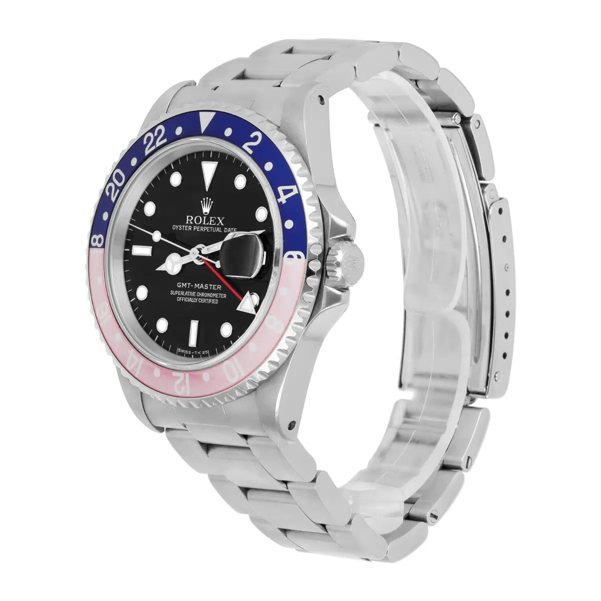 Rolex GMT-Master 40mm PEPSI Black Stainless Steel Watch Blue/Red 16700 Year 1996 – image 4