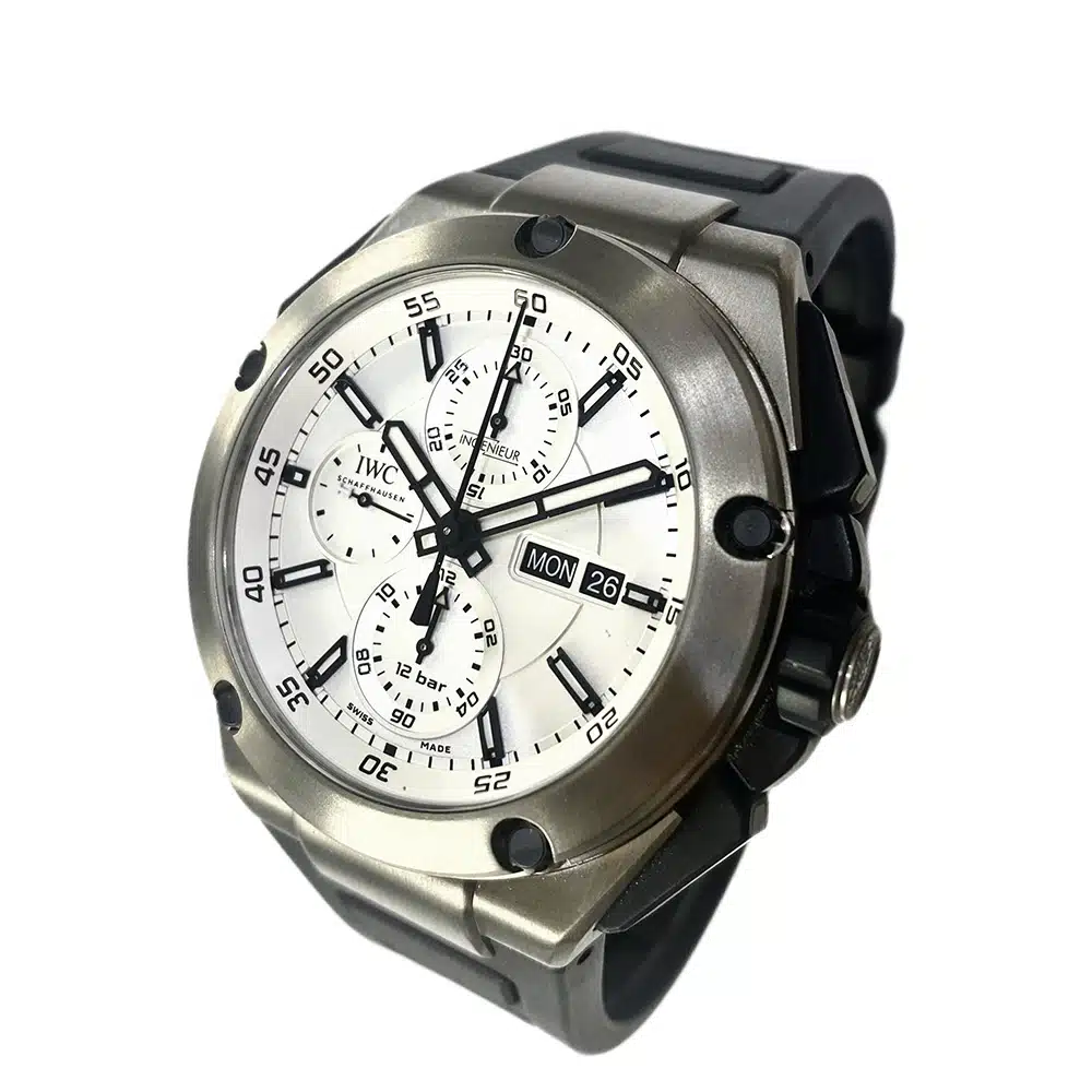 IWC Ingenieur Double Chronograph IW386501 Titanium with Black Rubber Watch 2018 – image 4