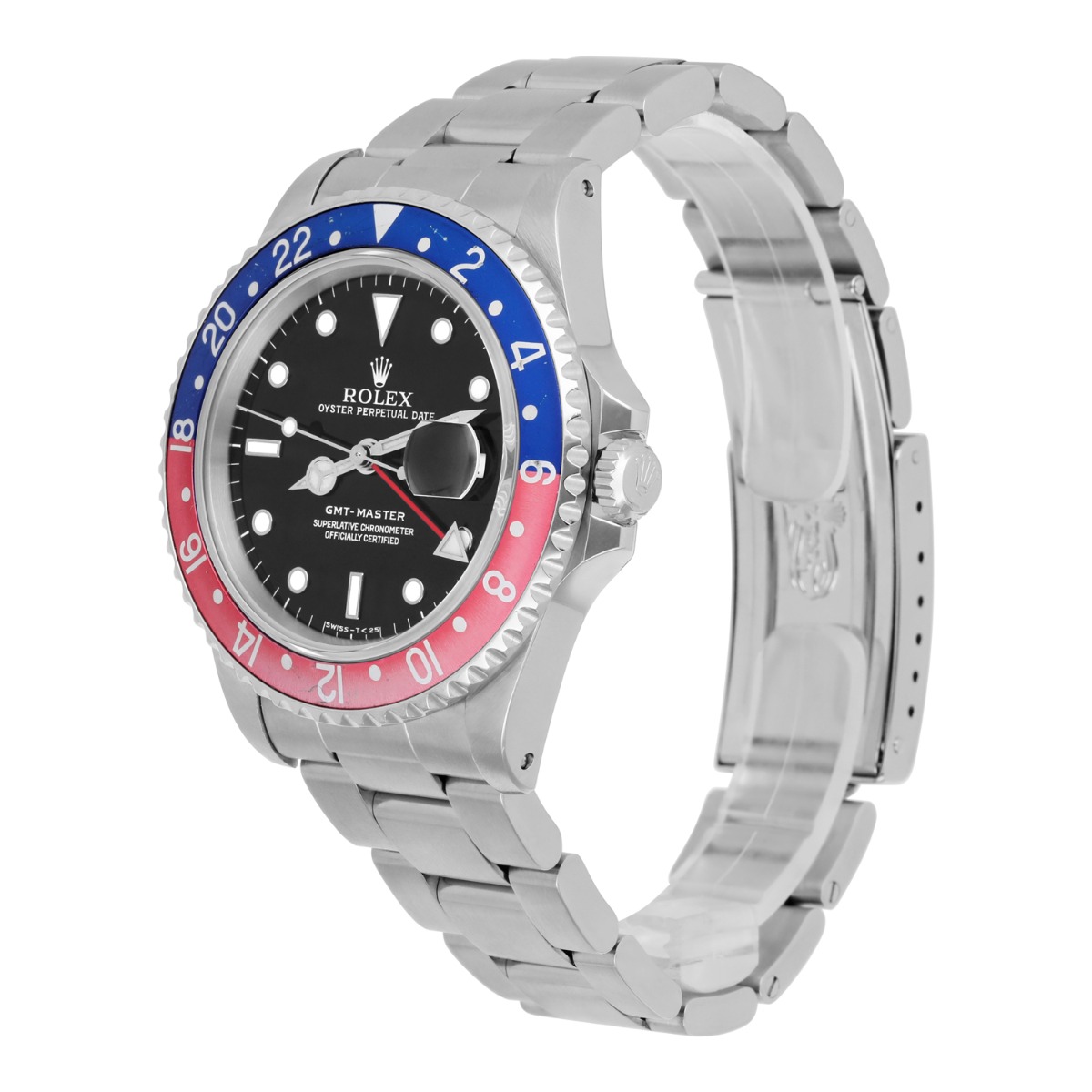 Rolex GMT-Master 40mm PEPSI Black Stainless Steel Watch Blue/Red 16700 Year 1995
