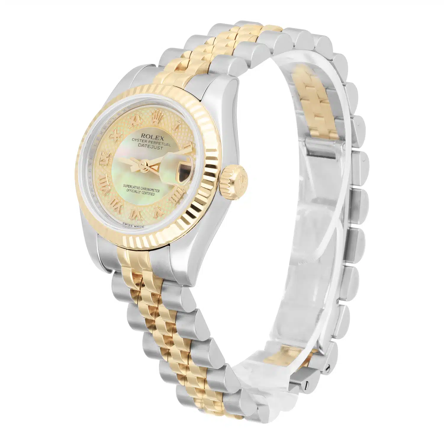 Rolex Datejust 26mm 179173 Two Tone Ladies Watch Rare Myriad Pearl Dial Jubilee – image 6