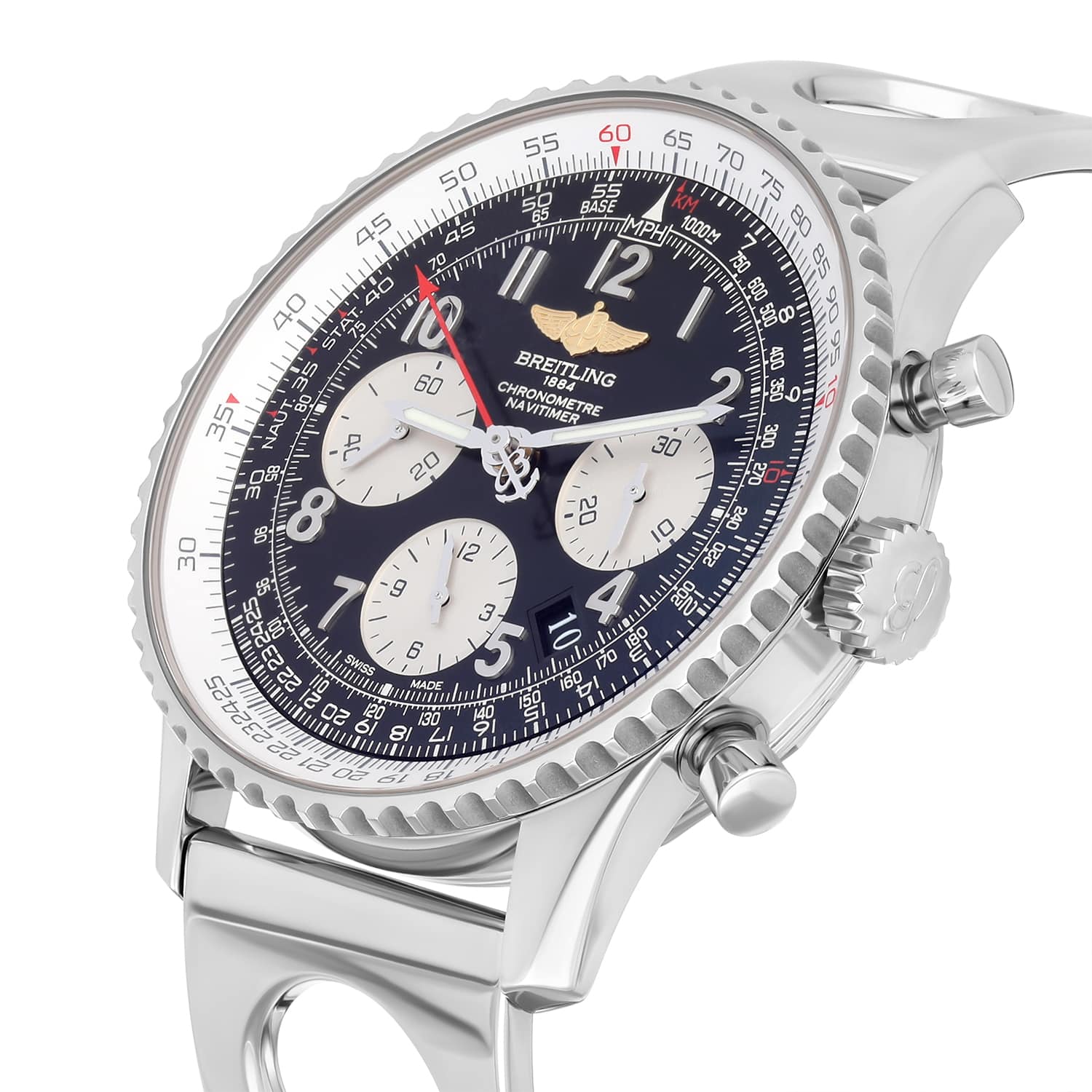Breitling Stainless Steel 42mm Navitimer Chronograph AB0120 Air Racer Bracelet