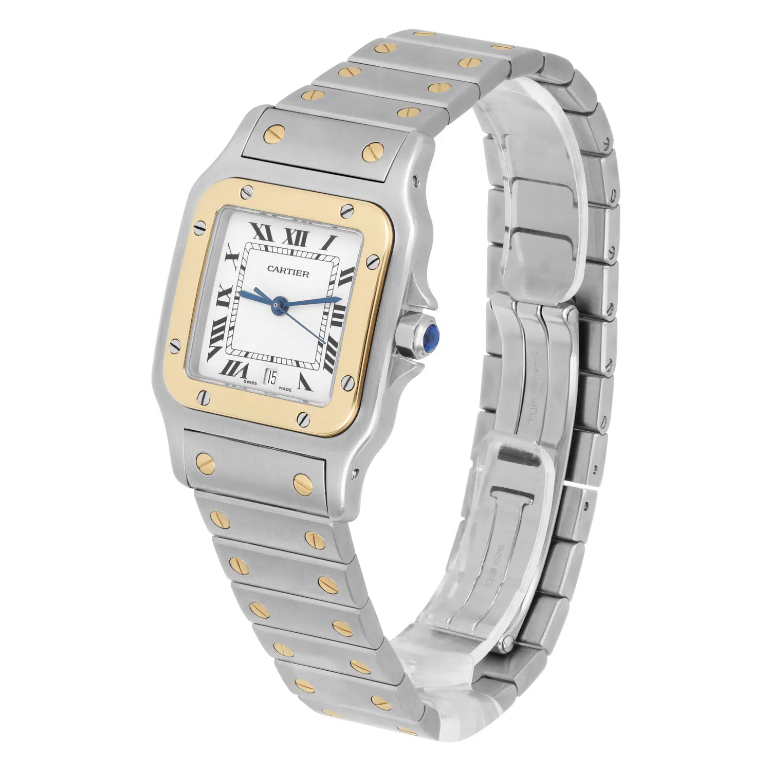 Cartier Santos Galbee W20011C4 Quartz 29 mm Two Tone Yellow Gold Ladies Watch – image 2