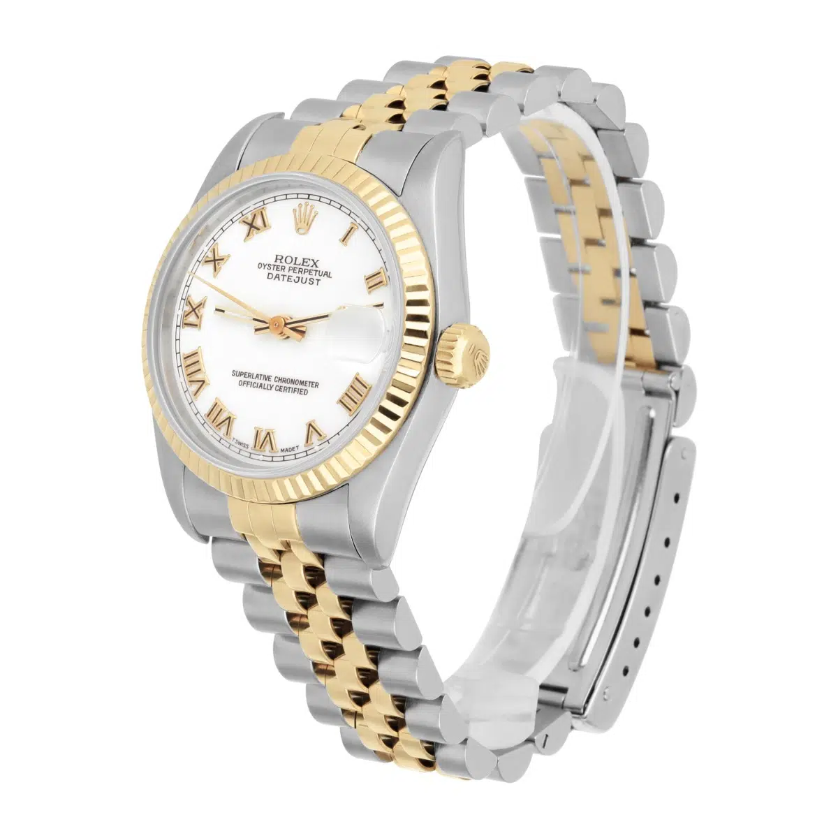 Rolex Datejust 31mm White Roman Stainless Steel/Yellow Gold Watch Circa 1995 – image 4