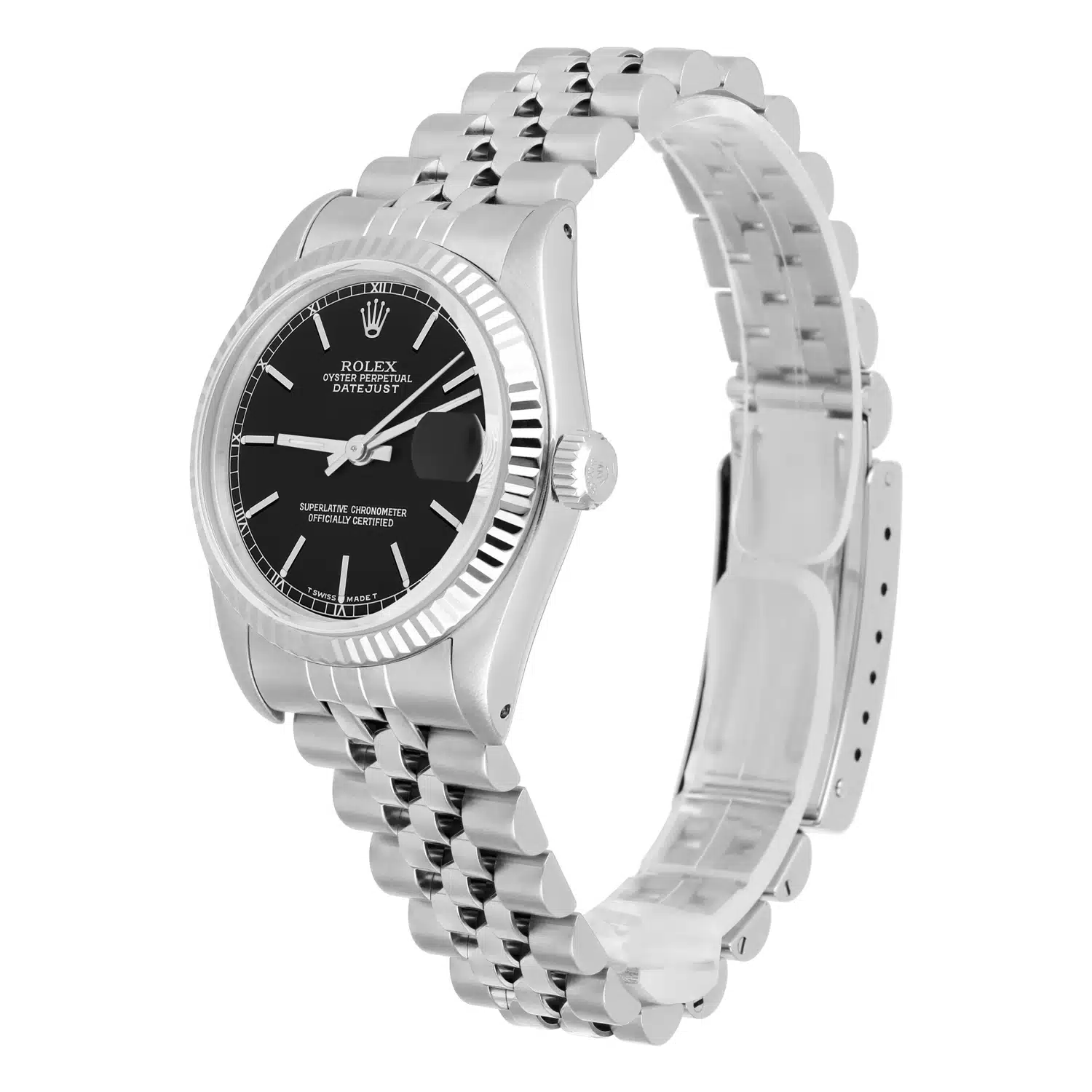Rolex Datejust 31mm 68274 Black Index Dial Stainless Steel Watch W/G Bezel Circa – image 3