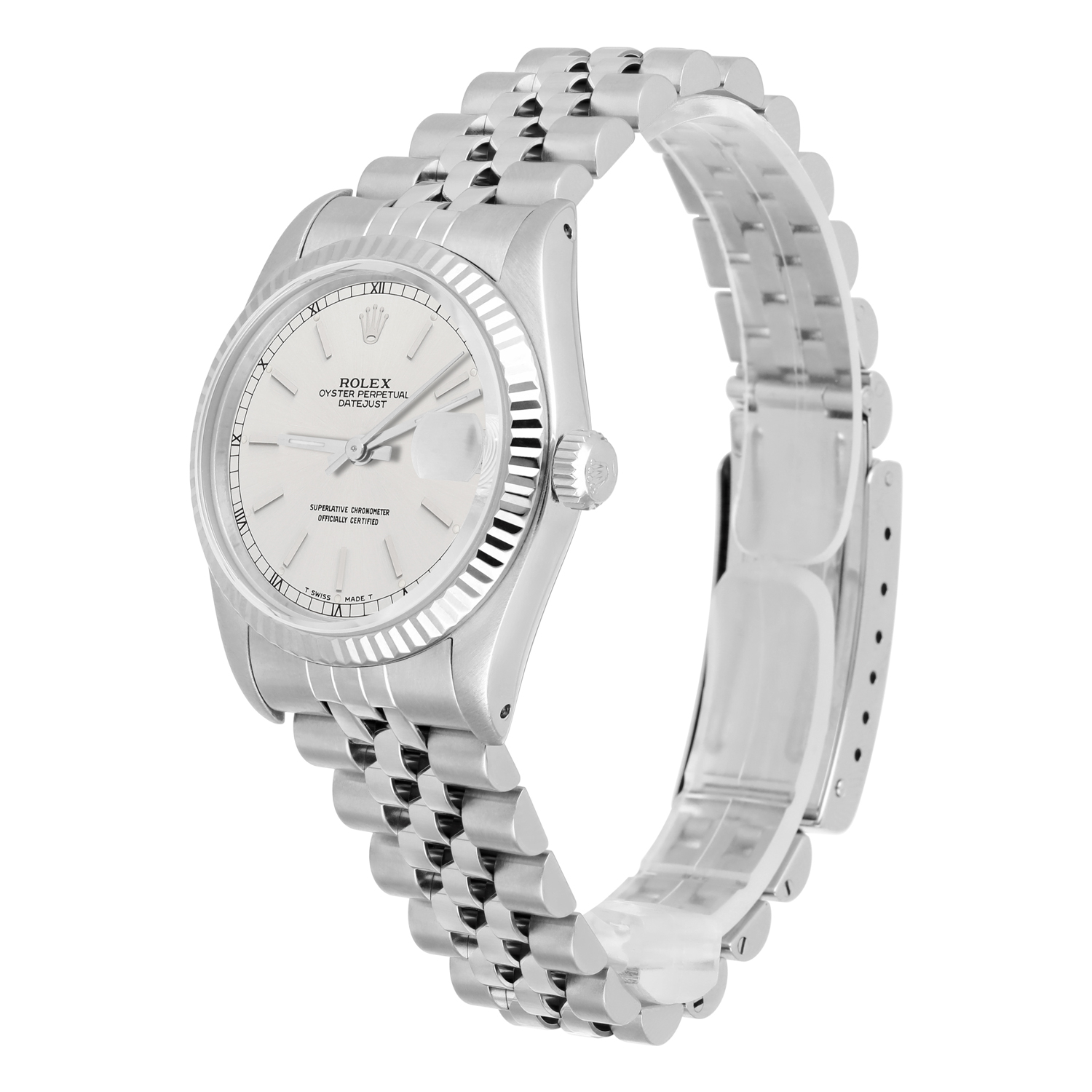 Rolex Datejust 31mm 68274 Silver Index Dial Stainless Steel Watch W/G Bezel Circa - 1984